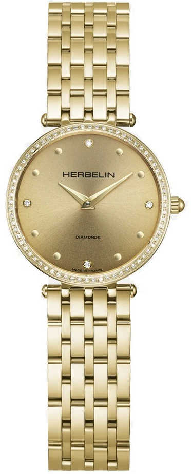 HERBELIN EPSILON Diamanten gelbgoldfarben champagner 17116BP1N68Y83