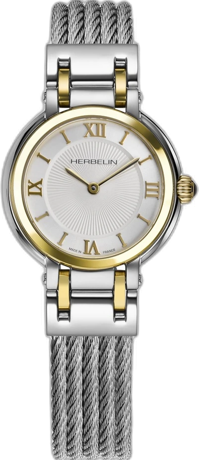 HERBELIN GALET Bicolor Câble Silber 17430BCT28