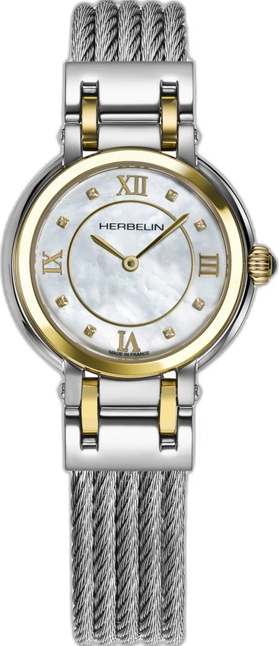 HERBELIN GALET Bicolor Câble Perlmutt 17430BCT59