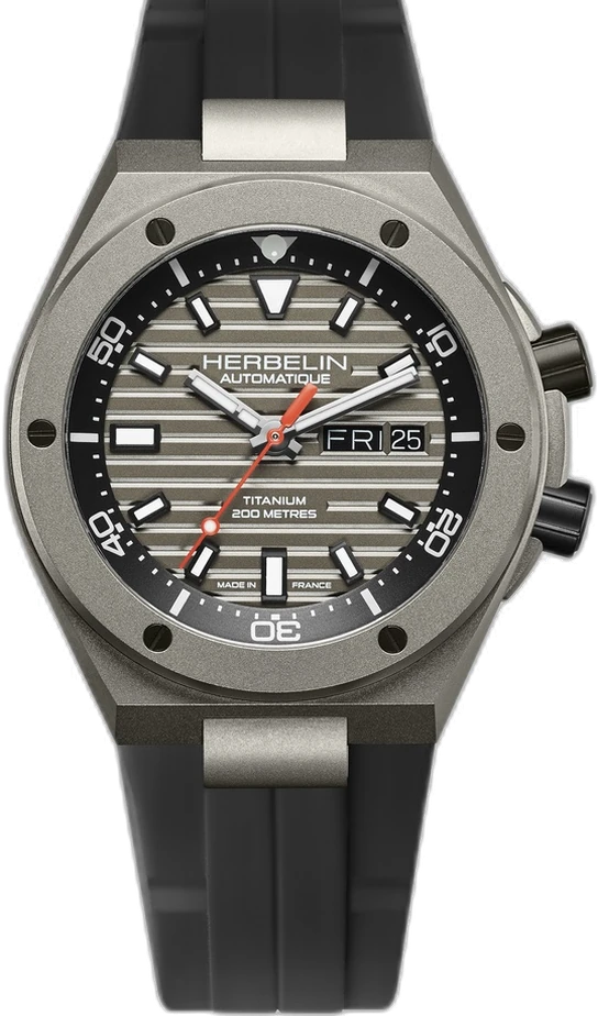 HERBELIN CAP CAMARAT AUTOMATIC Titanium Diver Anthrazit 1745TITICA