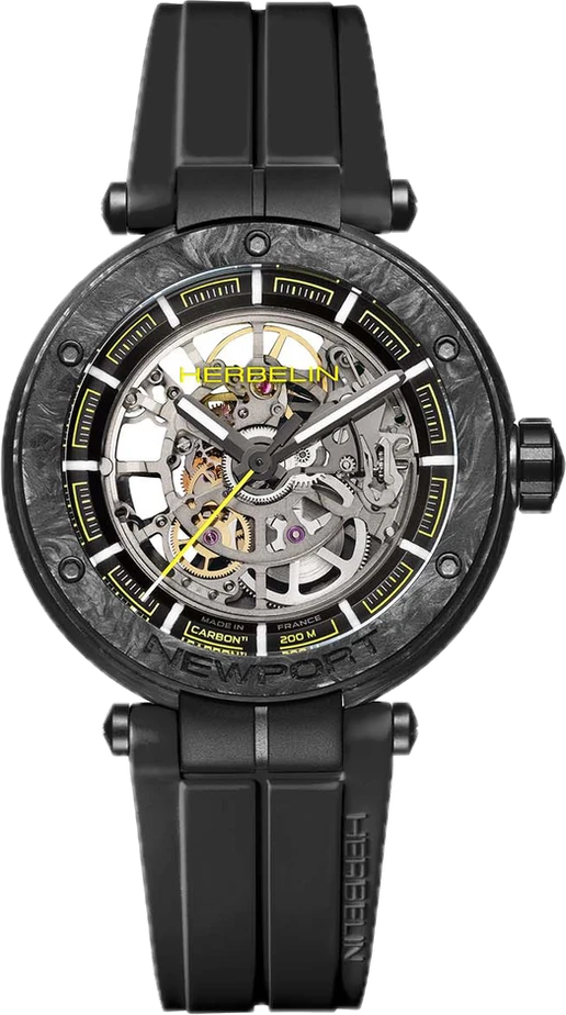 HERBELIN NEWPORT CARBON TITANIUM AUTOMATIC SKELETON