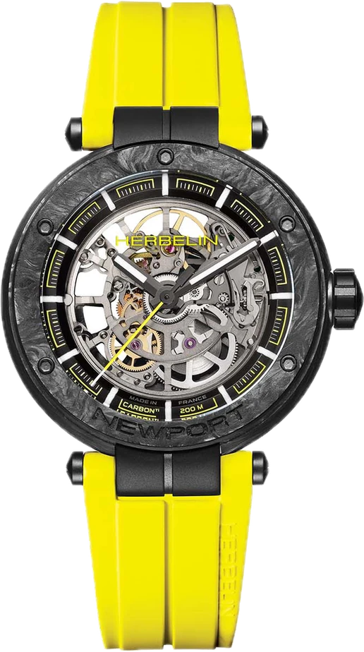 HERBELIN NEWPORT CARBON TITANIUM AUTOMATIC SKELETON