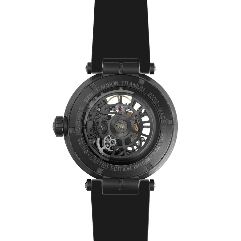 HERBELIN NEWPORT CARBON TITANIUM AUTOMATIC SKELETON 1888SQCTN14CA – Rückseite