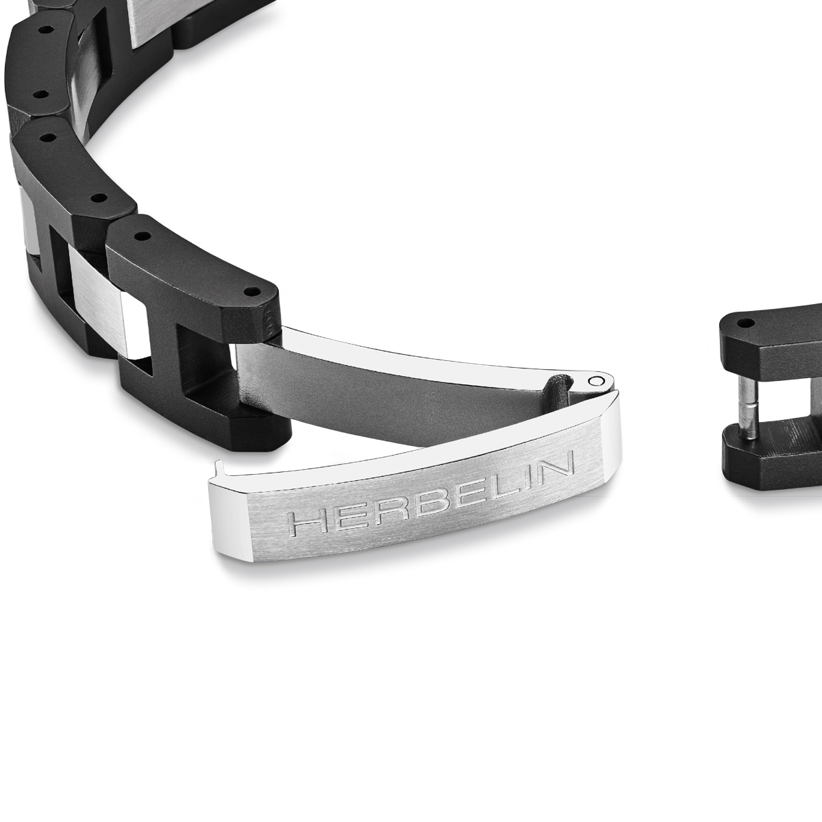 HERBELIN Cap Camarat Herrenarmband Keramik Schwarz/Edelstahl, 10 mm – Bild 3