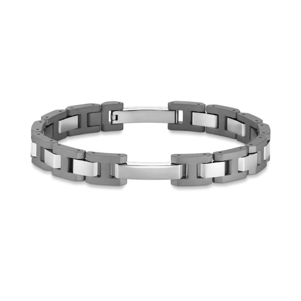 HERBELIN Cap Camarat Herrenarmband Titan Schwarz/Edelstahl, 10 mm