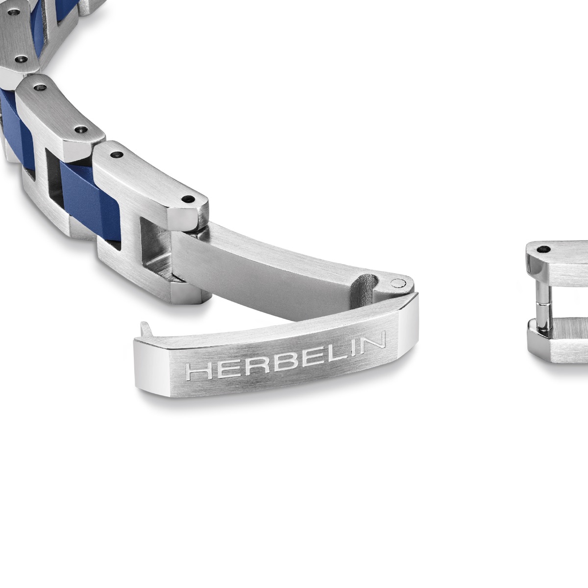 HERBELIN Cap Camarat Herrenarmband Edelstahl/Keramik Blau, 8 mm – Bild 3