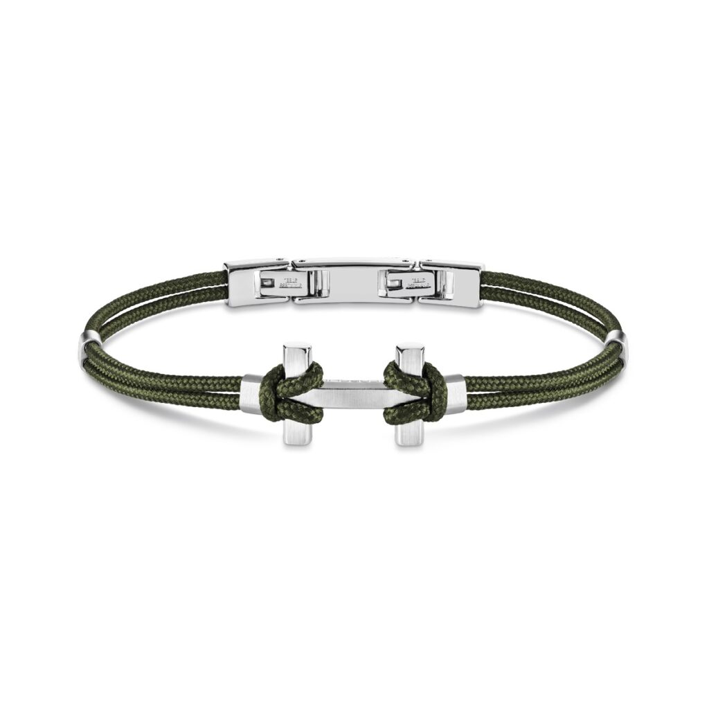 HERBELIN H Amarrage Herrenarmband Edelstahl/Kaki