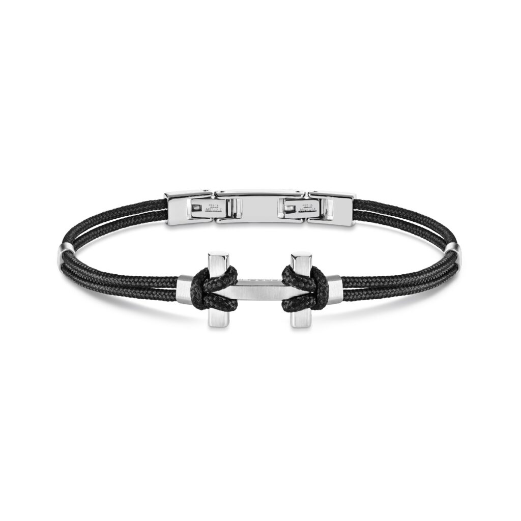 HERBELIN H Amarrage Herrenarmband Edelstahl/Schwarz