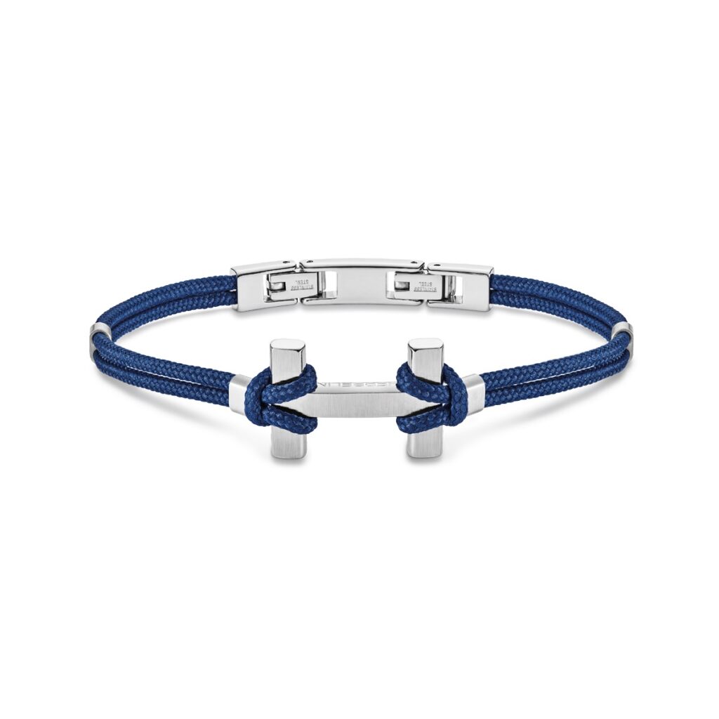 HERBELIN H Amarrage Herrenarmband Edelstahl/Blau Navy