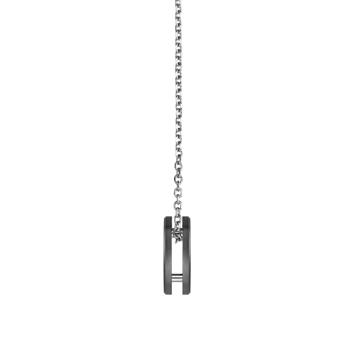 HERBELIN Newport Herrenkette mit Titan-Anhänger Anthrazit, 60 cm – Bild 2