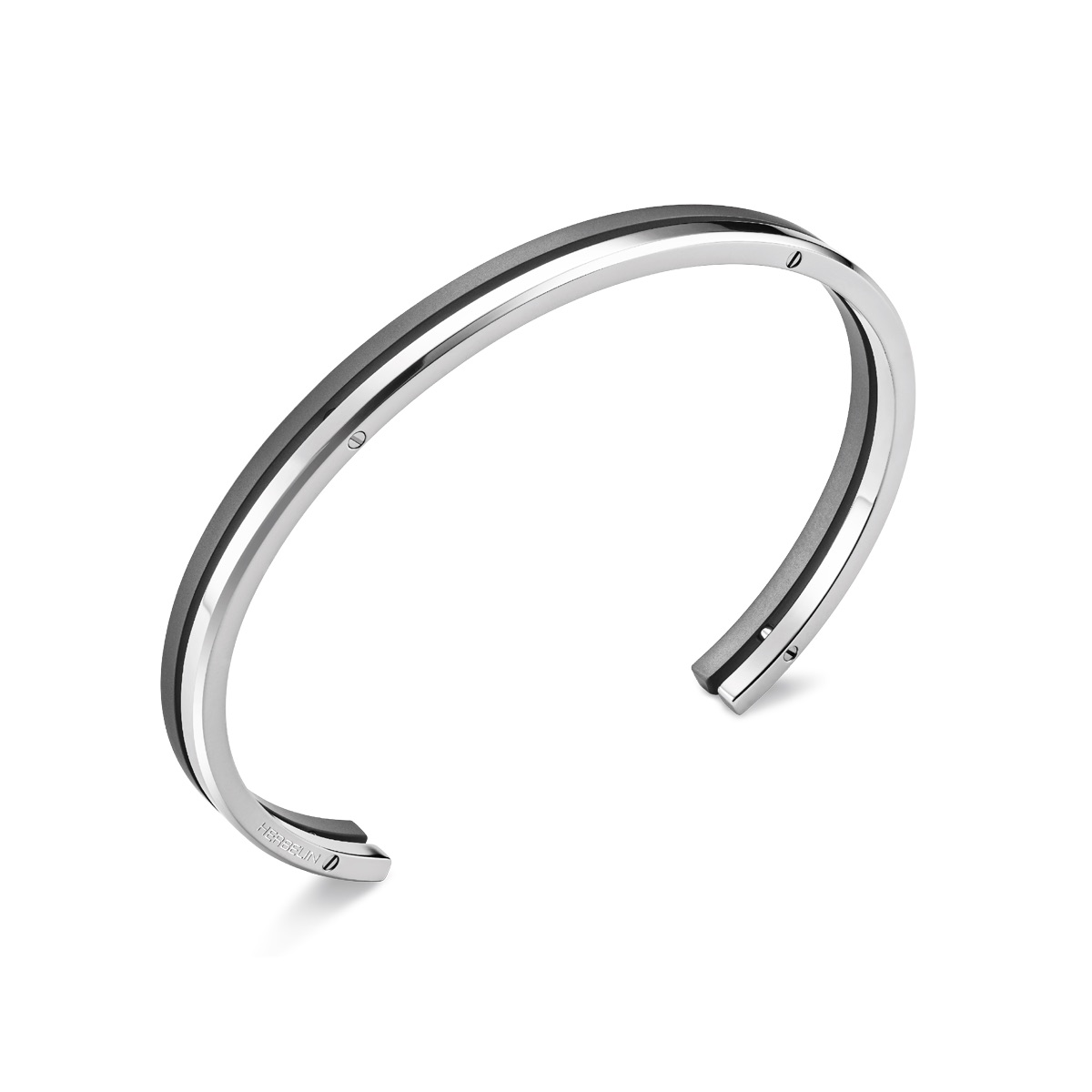 HERBELIN Newport Duo Herren-Armreif Edelstahl/Titan Anthrazit – Bild 2