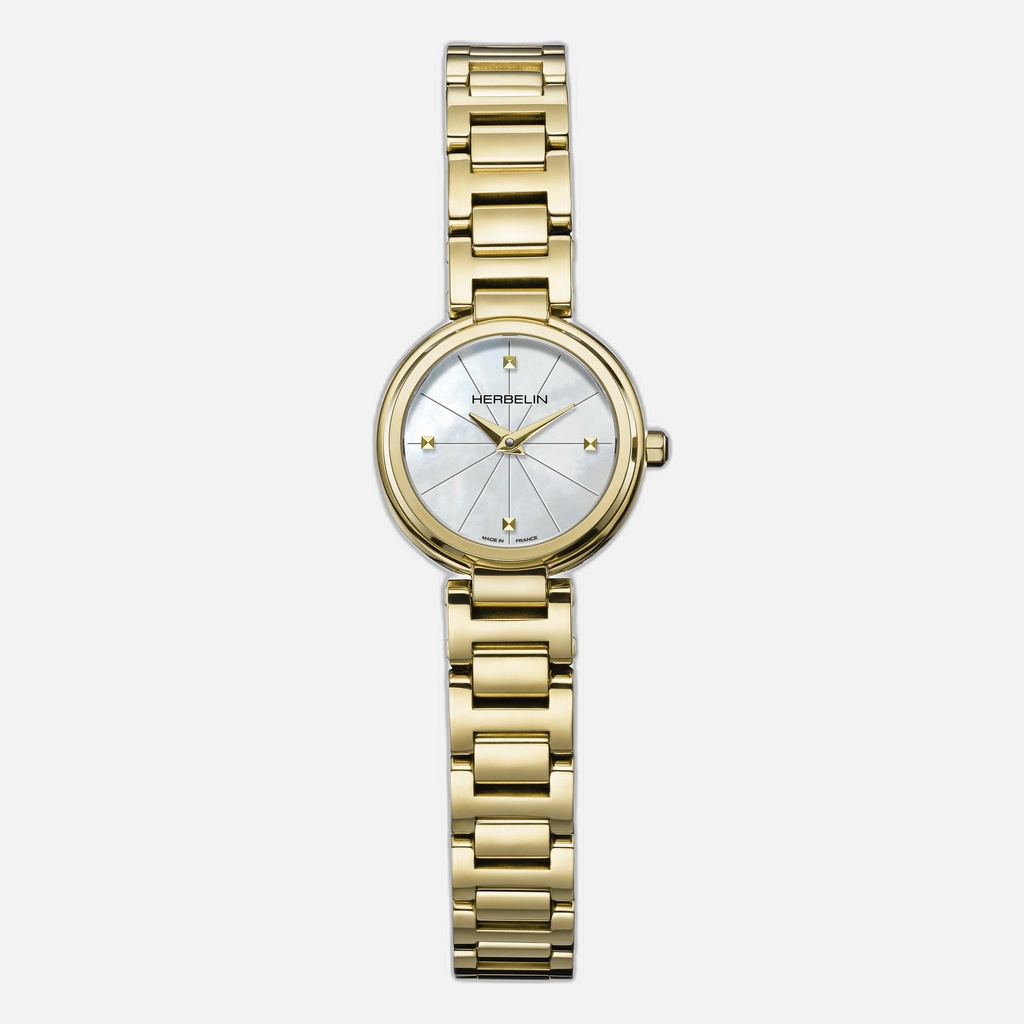 LADY H PVD Gold weiß Perlmutt 17312BP1N19