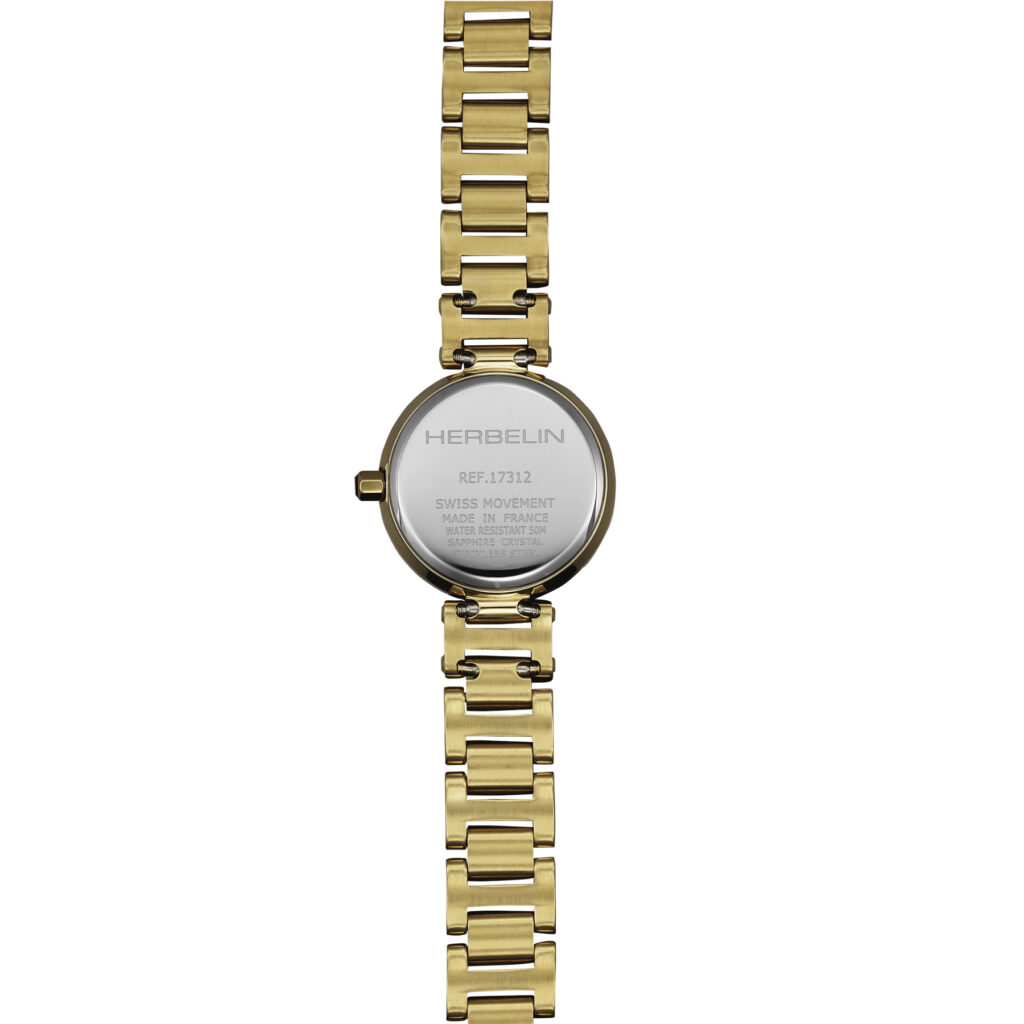 LADY H PVD Gold weiß Perlmutt 17312BP1N19 – Rückansicht