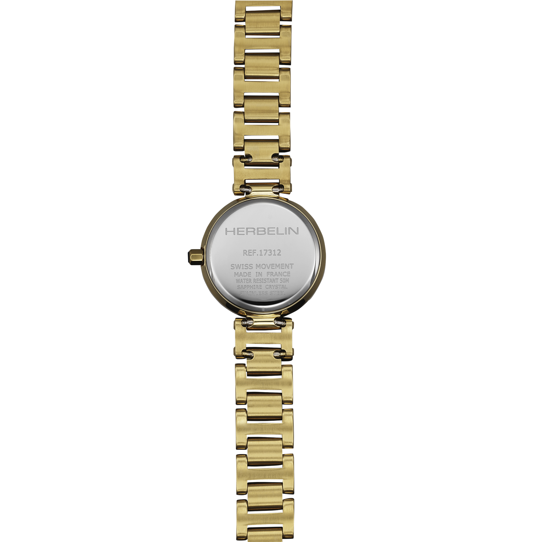 LADY H PVD Gold weiß Perlmutt 17312BP1N19 – Rückansicht