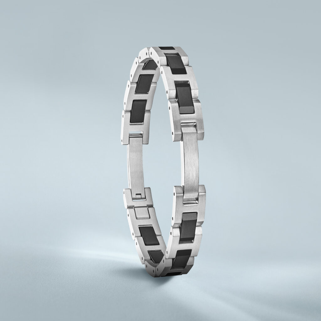 HERBELIN Cap Camarat Herrenarmband Edelstahl/Keramik Schwarz, 10 mm