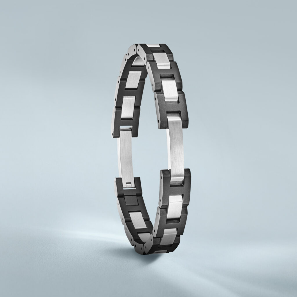 HERBELIN Cap Camarat Herrenarmband Keramik Schwarz/Edelstahl, 10 mm