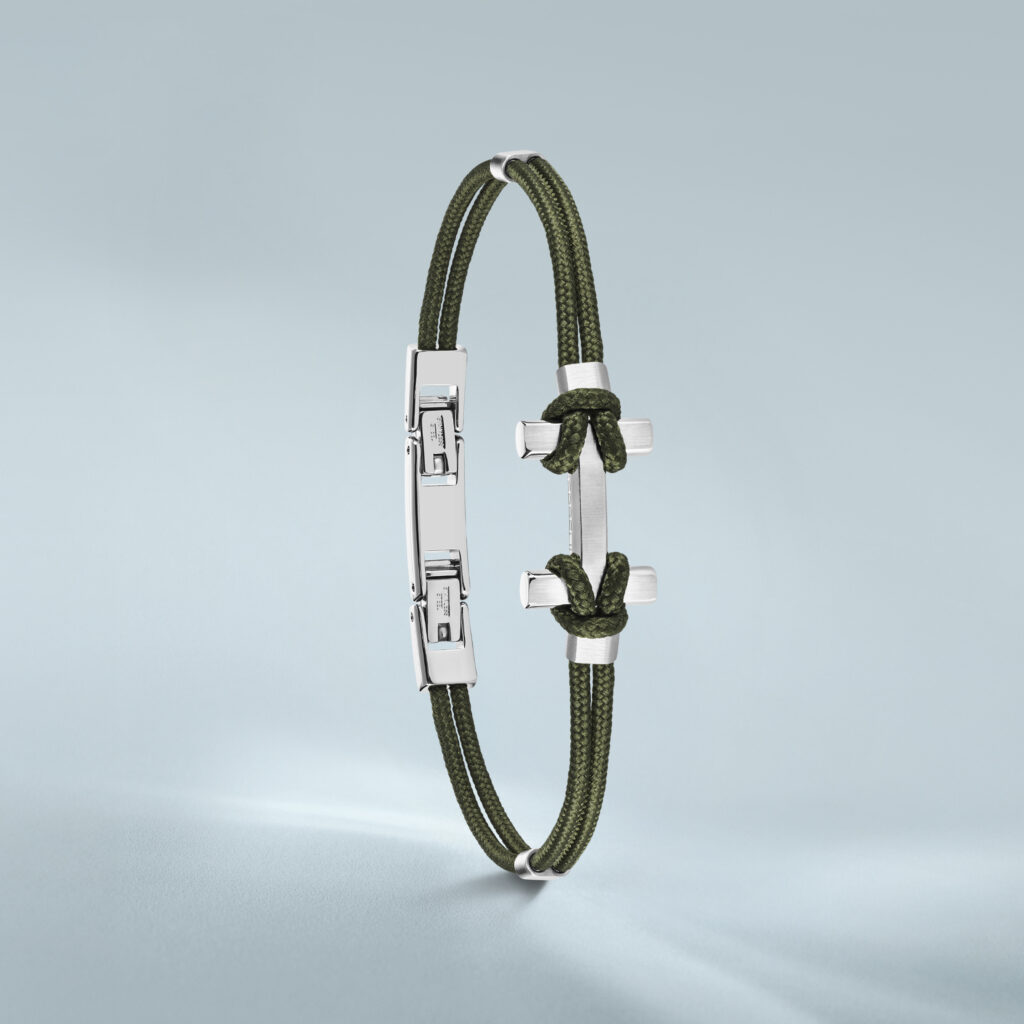 HERBELIN H Amarrage Herrenarmband Edelstahl/Kaki