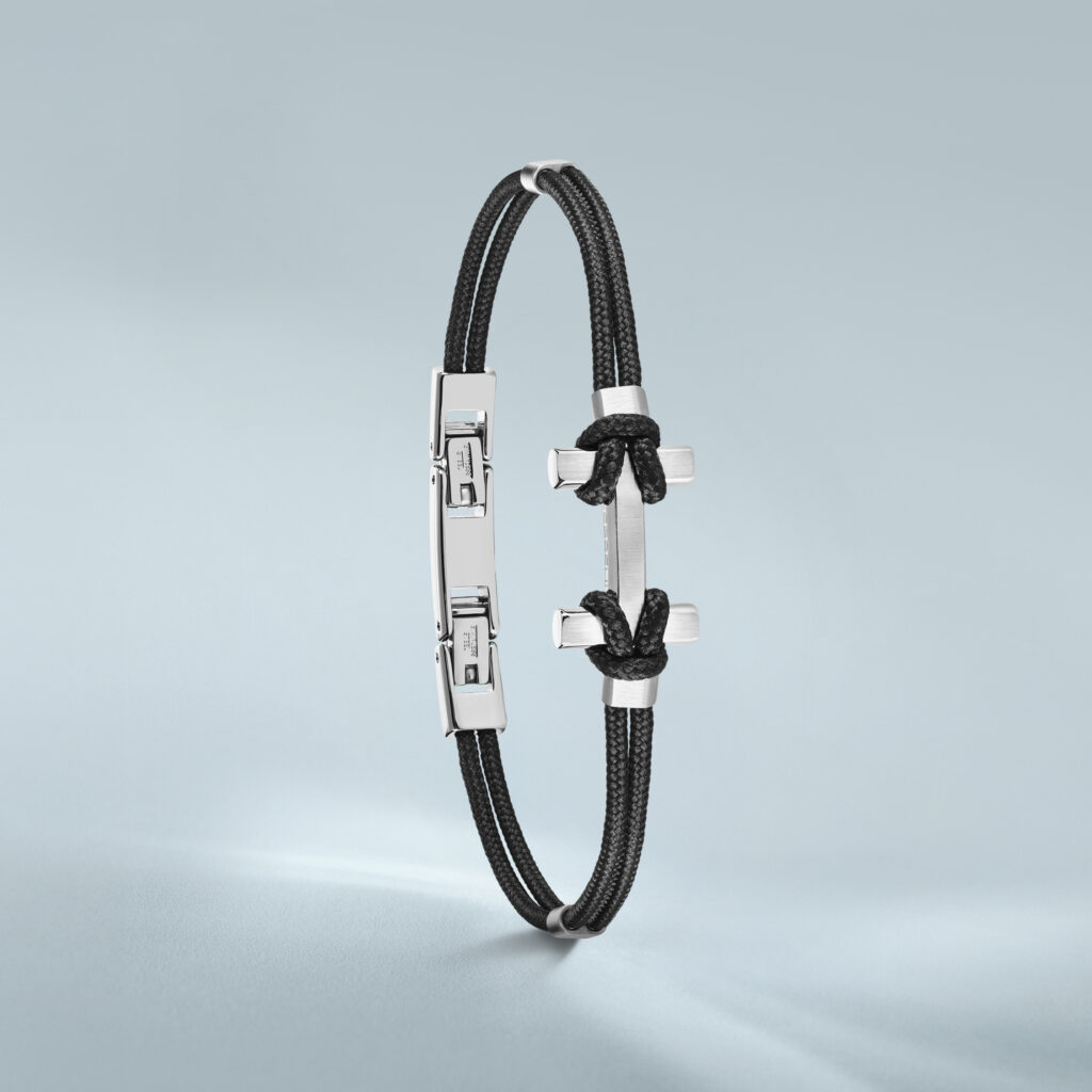 HERBELIN H Amarrage Herrenarmband Edelstahl/Schwarz