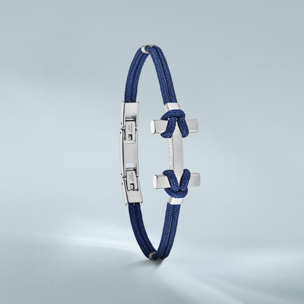 HERBELIN H Amarrage Herrenarmband Edelstahl/Blau Navy