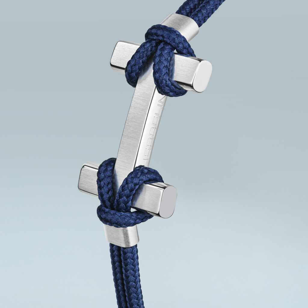 HERBELIN H Amarrage Herrenarmband Edelstahl/Blau Navy