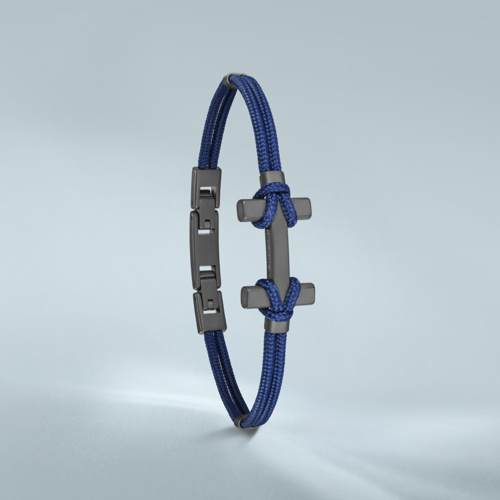 HERBELIN H Amarrage Herrenarmband Titan Dunkel/Blau Navy