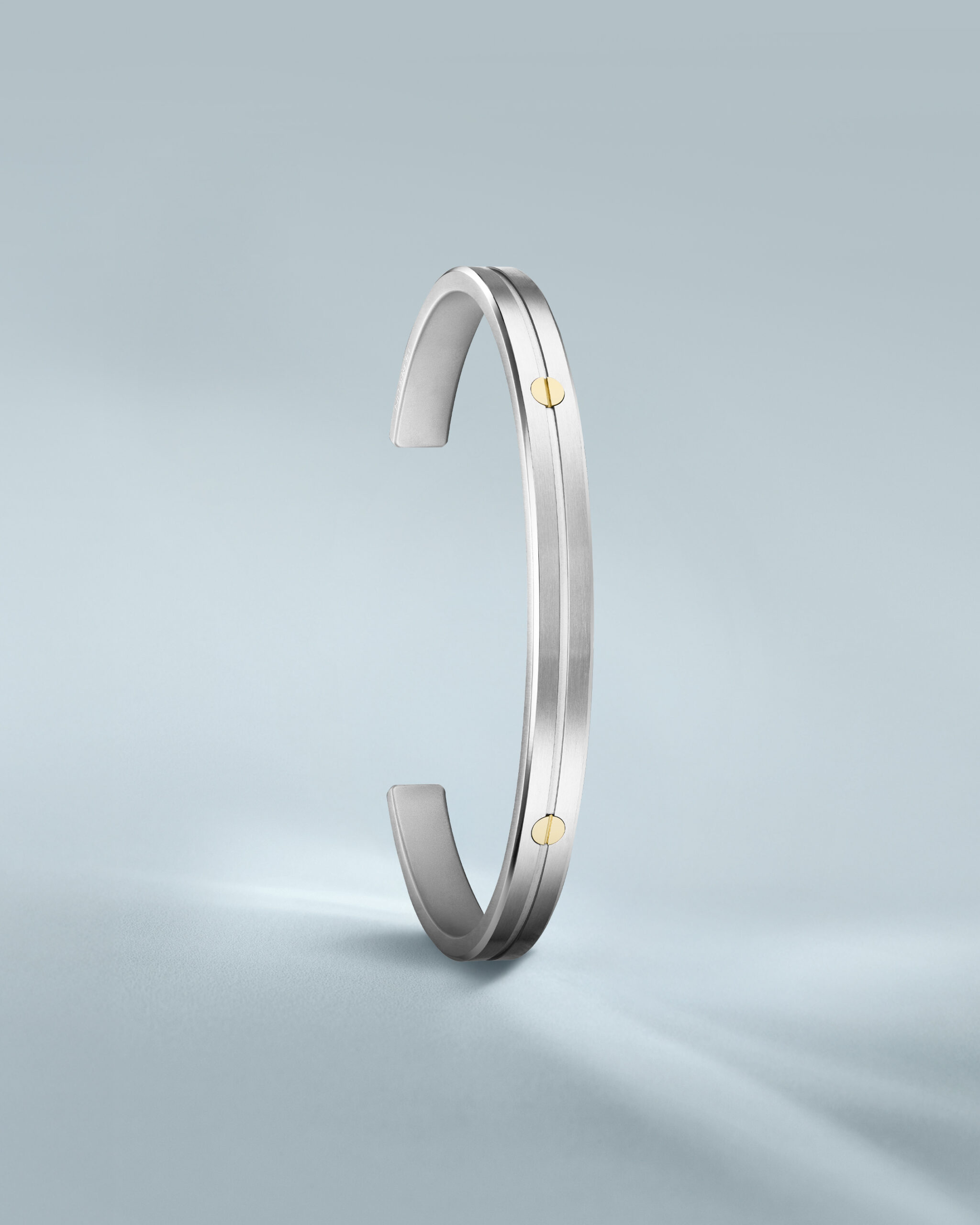 HERBELIN Newport Herren-Armreif Edelstahl mit 9 kt Gelbgold-Schrauben