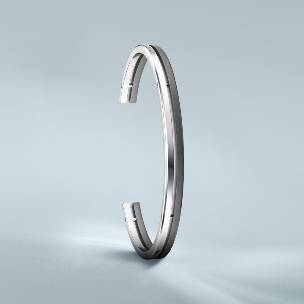 HERBELIN Newport Duo Herren-Armreif Edelstahl/Titan Anthrazit