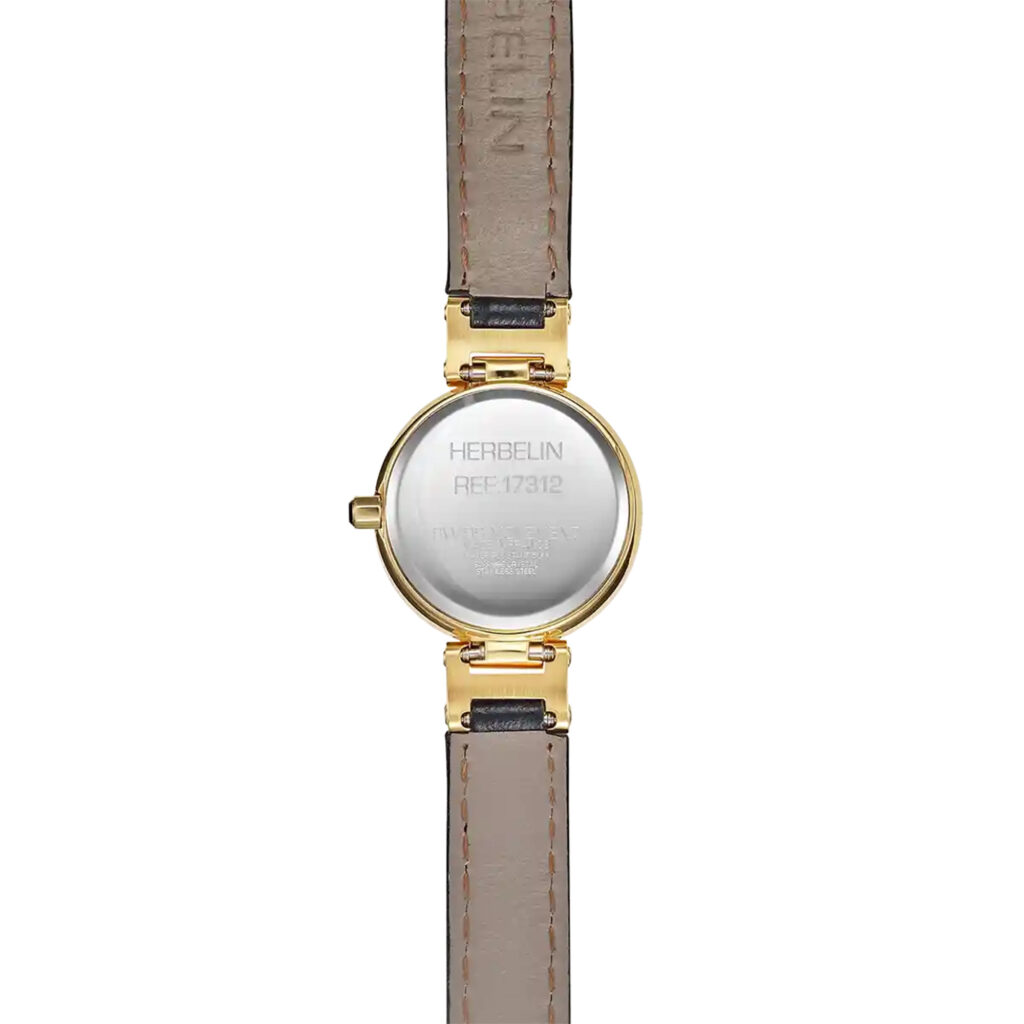 LADY H PVD Gold Lederband schwarz 17312P1N14 – Bild 4