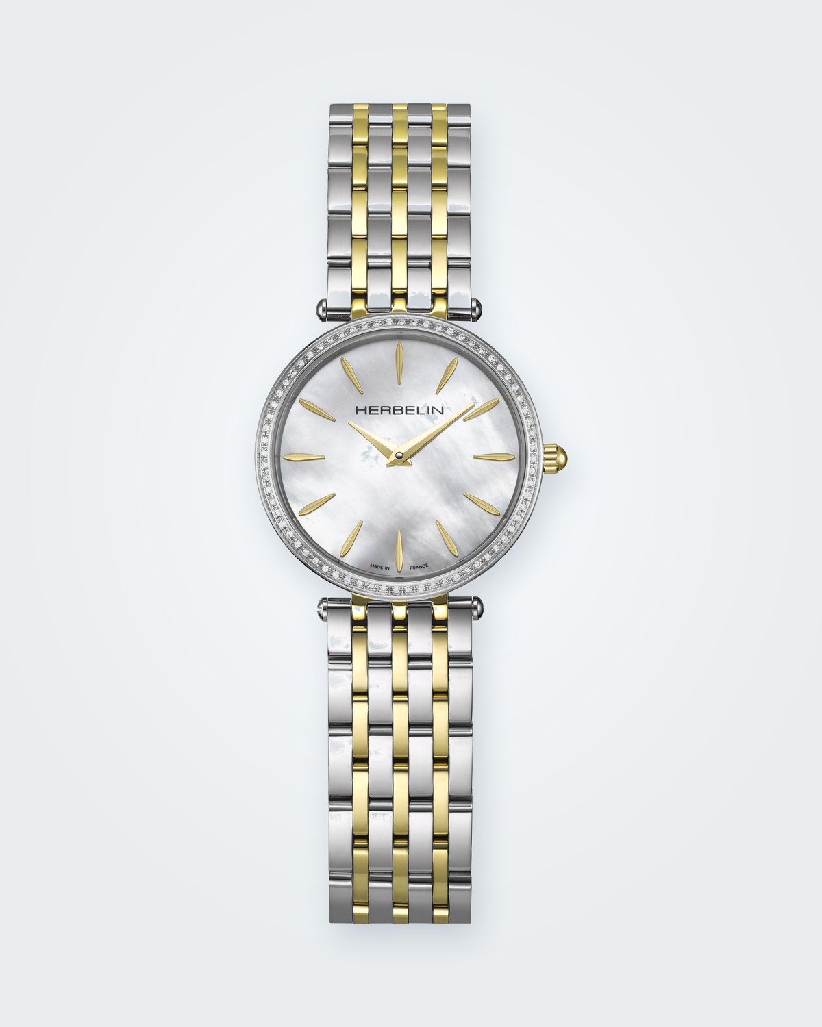HERBELIN Epsilon 17116BT68Y19 bicolor mit diamantbesetztem Gehäusering