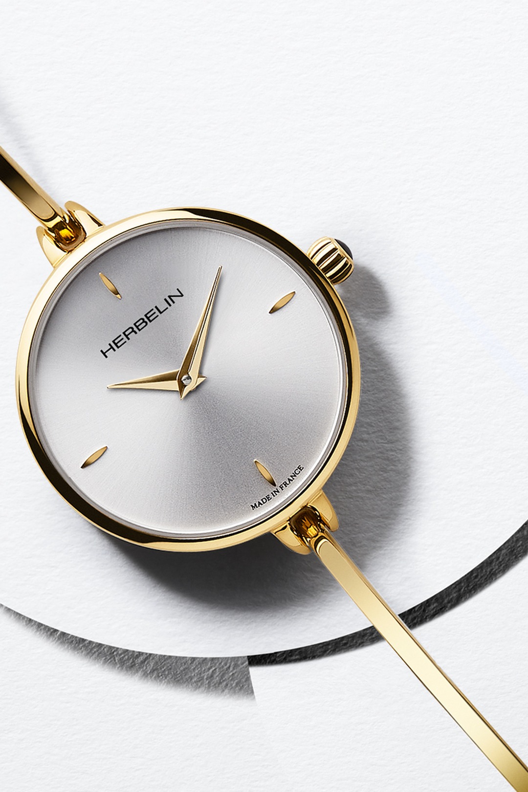 HERBELIN Fil 17206BP11 mit vergoldetem Gehäuse und Spangenarmband
