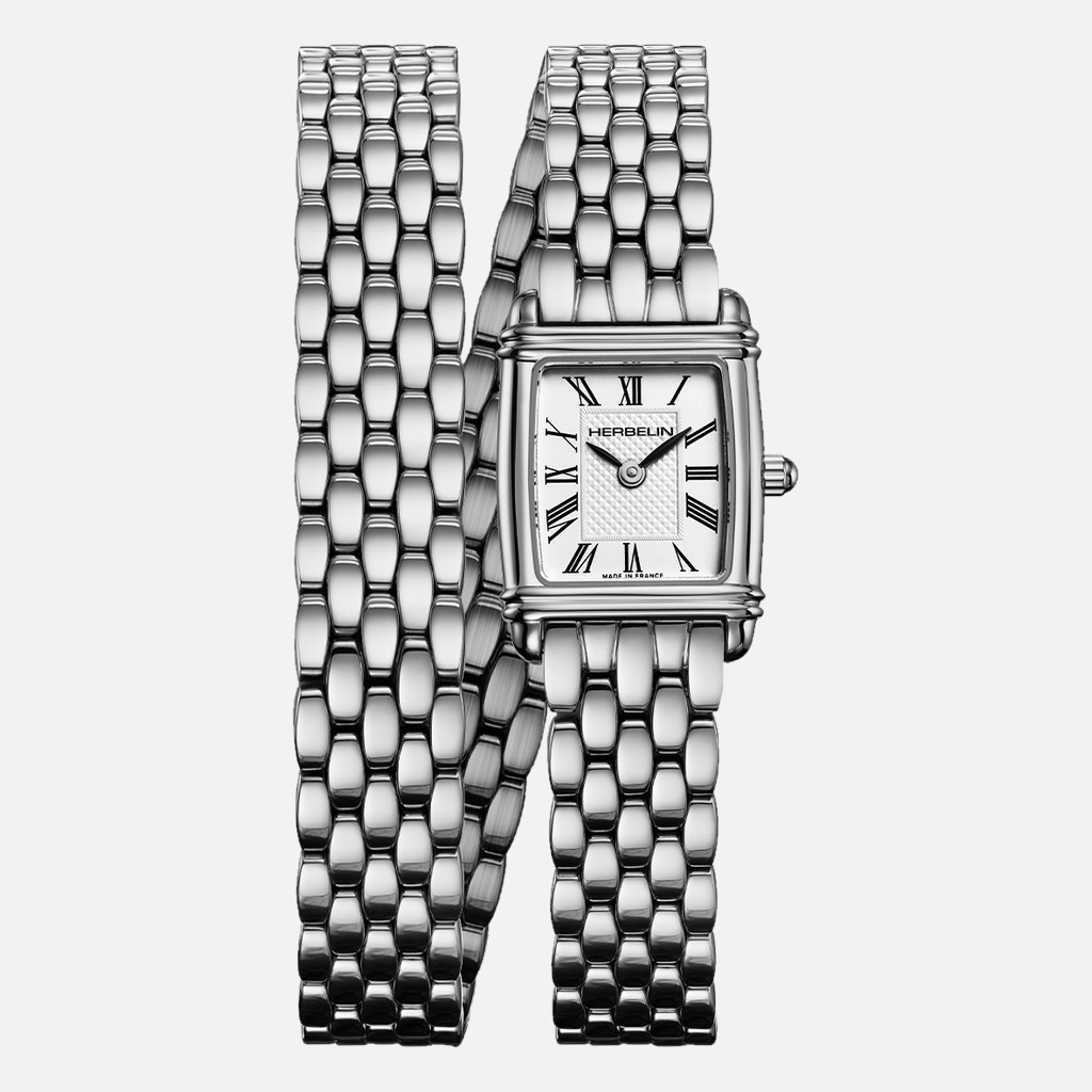HERBELIN ART DÉCO Wickelarmband Edelstahl 17438BLA08