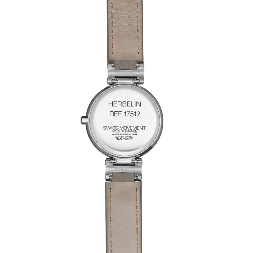HERBELIN LADY H Edelstahl Lederband taupe 17512AP28TA
