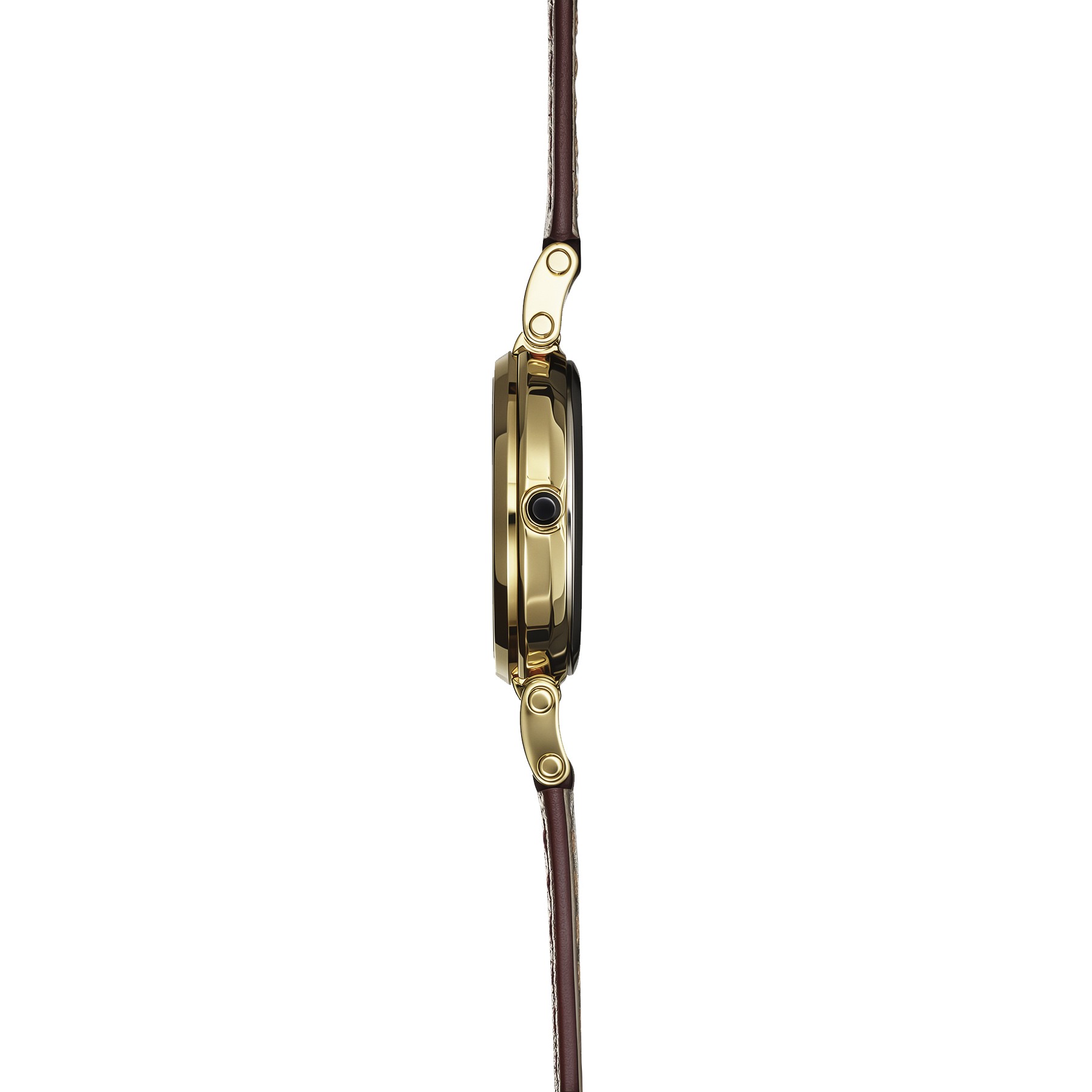 HERBELIN LADY H PVD Gold Lederband bordeaux 17512P1N28BU