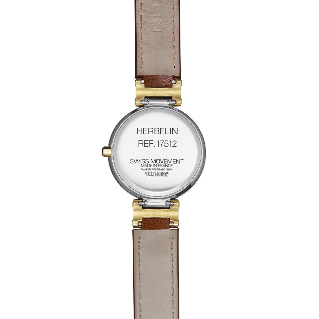 HERBELIN LADY H Bicolor Lederband braun 17512T1N28GD