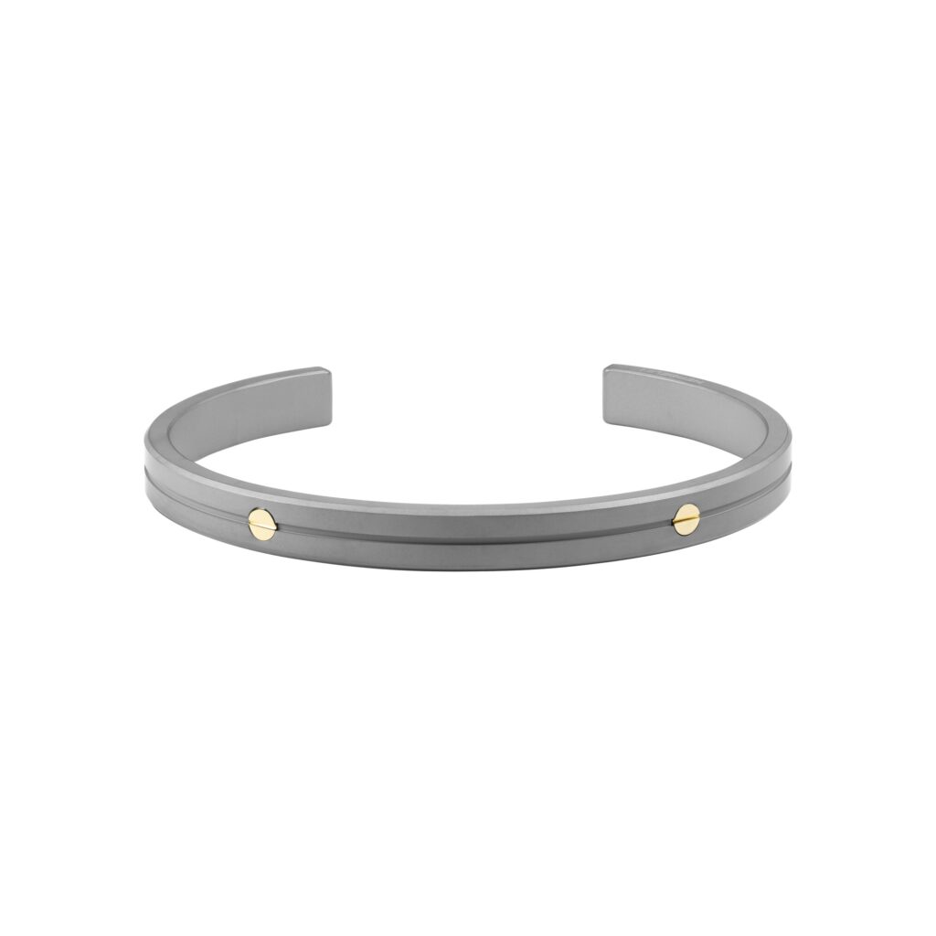 HERBELIN Newport Herren-Armreif Titan mit 9 kt Gelbgold-Schrauben