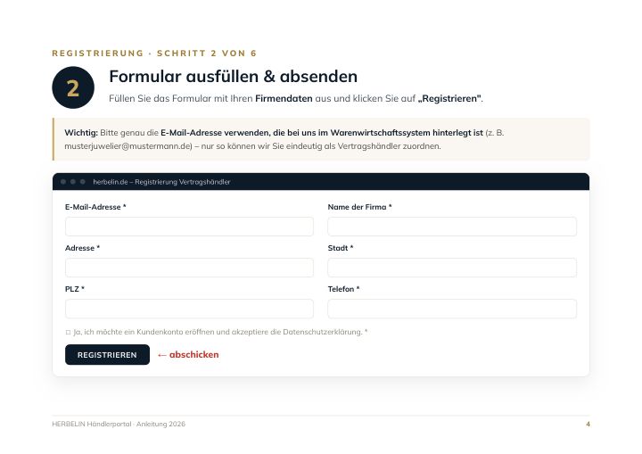 Schritt 2: Formular ausfüllen & absenden